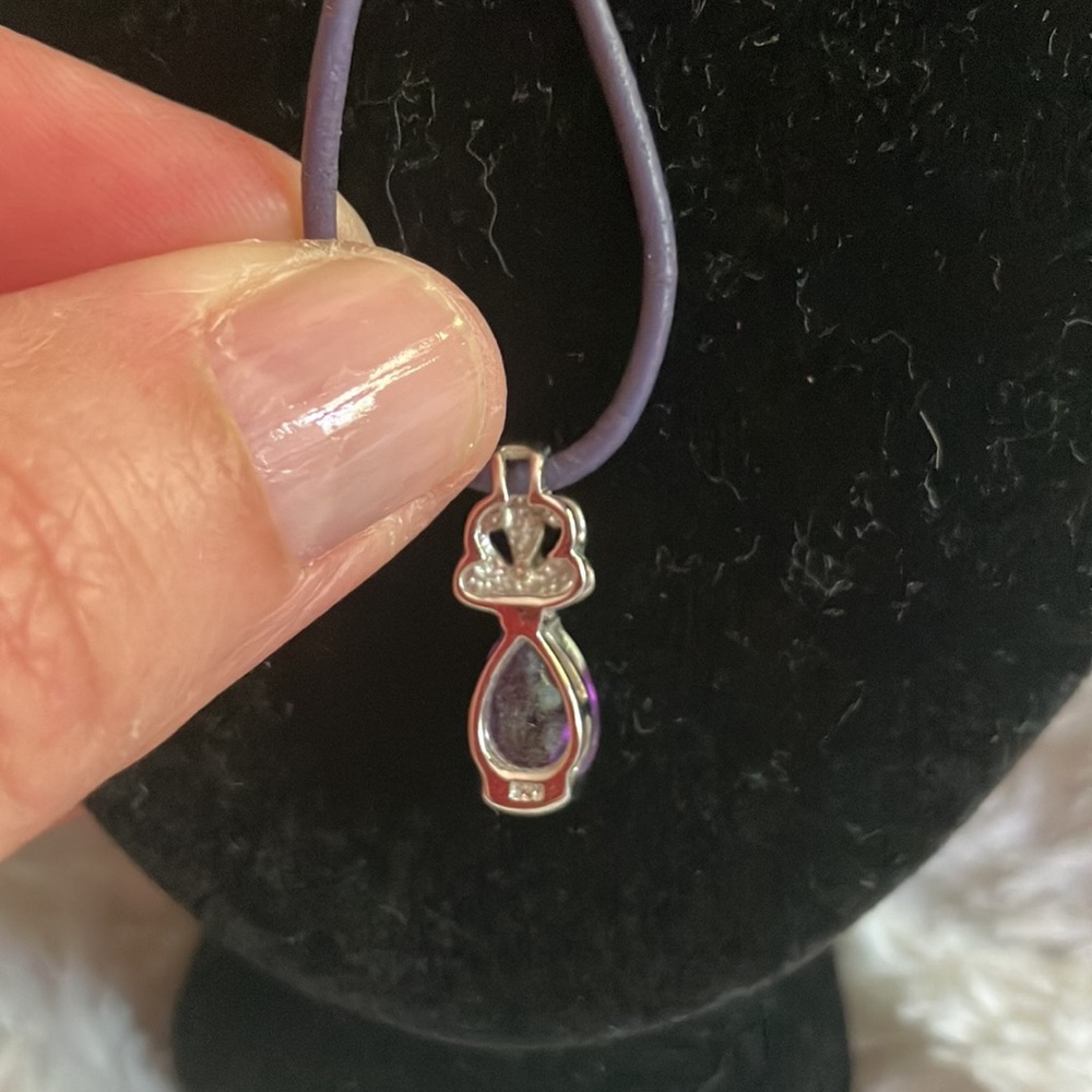 Lab Created Alexandrite Necklace - Picture 3 of 4